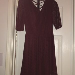 This is a cute maroon dress. Worn once or twice